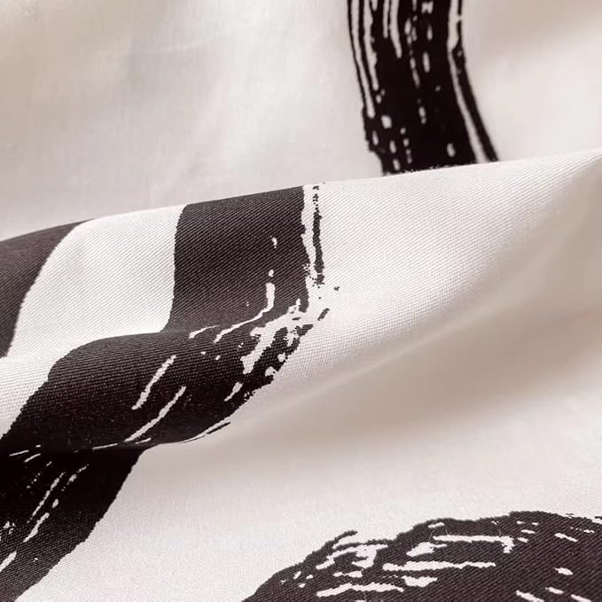 CLOTHKNOW Black and White Full Size Comforter Sets Love Shaped Bedding Comforter Sets Kawaii Love Black Comforter with 2 x Pillow Cases