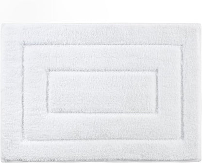 GRANNY SAYS White Bathroom Rugs Non Slip, 16" x 24", Bath Rugs for Bathroom Washable, Bath Mats for Bath Floor, Microfiber Bath Mat for Tub, Shower Mat for Floor, Absorbent Shower Rugs