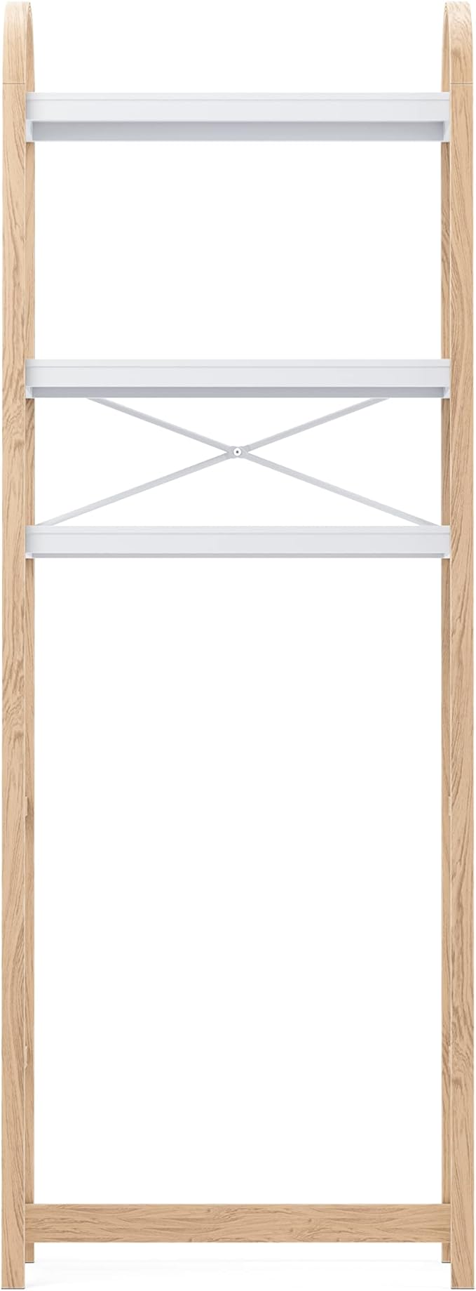 Umbra Bellwood Over-The-Toilet Shelf for Bathroom or Powder Room, White/Natural