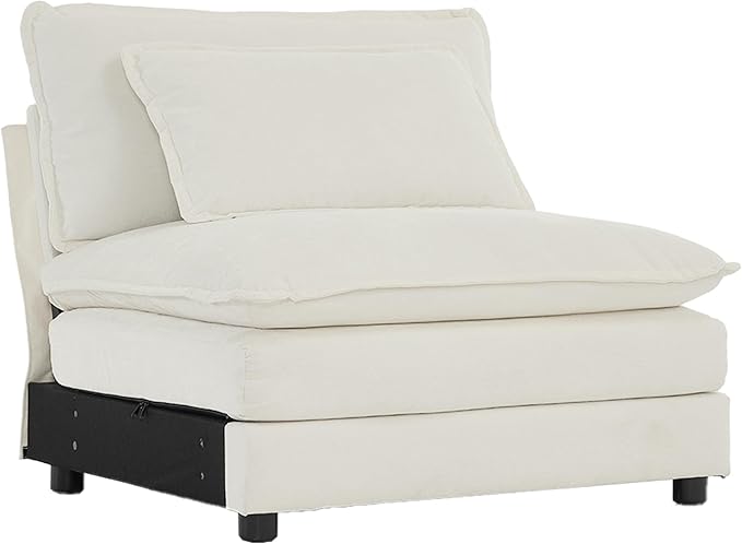 SoarFlash Chenille Sectional Middle Position Sofa,Beige