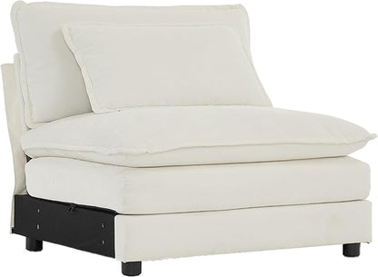 SoarFlash Chenille Sectional Middle Position Sofa,Beige