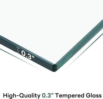 ivinta Glass Console Table with Storage, 39.4" Modern Narrow Entryway Table for Living Room, Entrance, Hallway or Bedroom 5101 (Natural Wood)