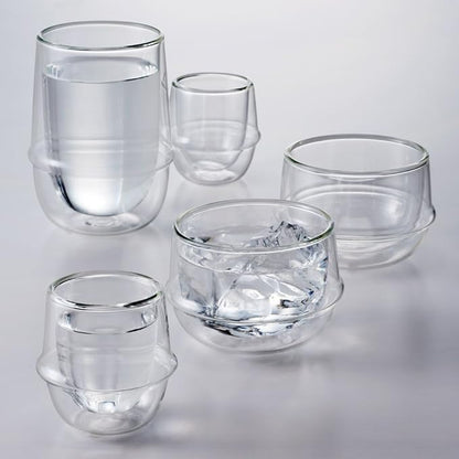 KINTO 23104 KRONOS Double Wall Espresso Cup, 2.8 fl oz (80 ml), Heat Resistant Glass, Microwave and Dishwasher Safe, Gift Present