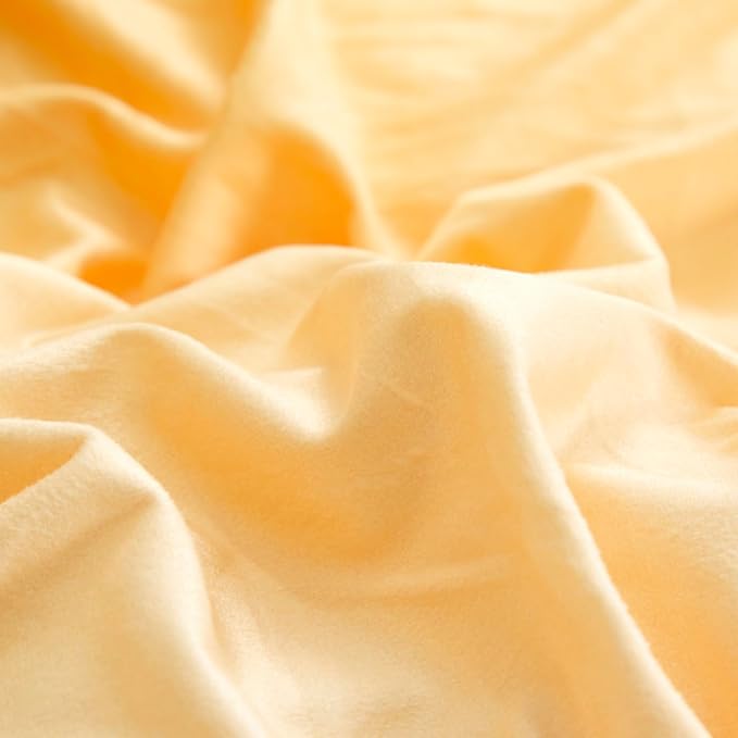 CLOTHKNOW Dark Orange Yellow Fluffy California King Comforter Set Vlevet Bedding Comforter Sets Dark Yellow Comforters with 2 x Pillow Cases