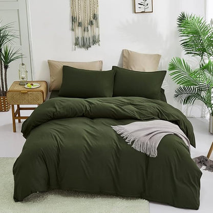 CLOTHKNOW Army Green Twin/Twin XL Comforter Set Green Bedding Comforter Sets Kids Boys Girls Comforter Soft Military Comforter with 2 x Pillow Cases