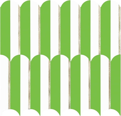 Vamos Tile Peel and Stick Backsplash Seamless Tile for Kitchen,White and Grass Green PVC Mixed Light Gold Self Adhesive Fish Scale Metal Mosaic Tiles (10 Sheets)