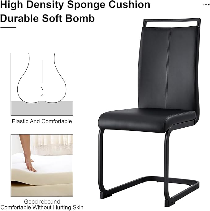 Glass Dining Table Set for 8, 71" Kitchen Table and 8 PU Leather Chairs, Tempered Glass Top and MDF Base, 9-Piece Table Set Ideal for Living Room