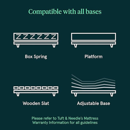 Kin By Tuft & Needle Medium Firm 10" Queen Adaptive Foam Mattress in a Box, Cooling Pressure Relief, Balanced Support, 100 Night Trial, Fiberglass-Free, CertiPUR-US, 10-Year Limited Warranty