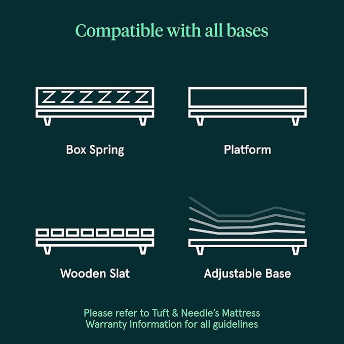Tuft & Needle Mint Hybrid Medium Plush Twin Size Mattress in a Box, Cooling Adaptive Foam, Individually-Wrapped Coils, 100 Night Trial, Fiberglass Free, CertiPUR-US, 10-Year Limited Warranty