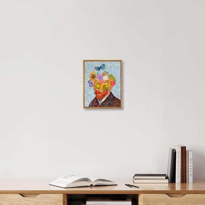 KBKBART Framed Van Gogh Wall Art, Vintage Abstract Impressionist Canvas Oil Painting, Antique Victorian Wall Decor, Van Gogh Poster Art Prints for Bedroom Living Room, Gallery, Gifts for Friends or Family(8"x10")