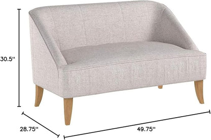 Christopher Knight Home Justus Mid Century Modern Fabric Loveseat, Beige Natural