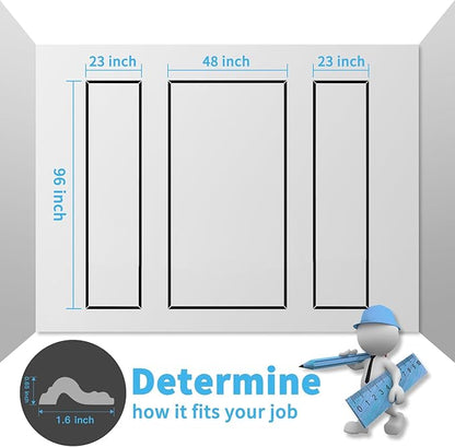 Art3d Pre-Cut Wall Molding Set of 3 pcs, Ready-to-Assemble Wainscoting Panels for Interior Wall Décor Living Room Bedroom Accent Wall - Installed with Glue, 3 Frames