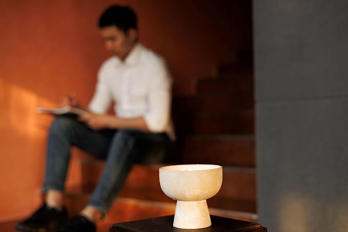 BLUEME Focus - Eucalyptus & Lime, Luxury Candle w/Essential Oils, 6 Wick, Hand-Poured Soy, Cotton Wick, Ceramic