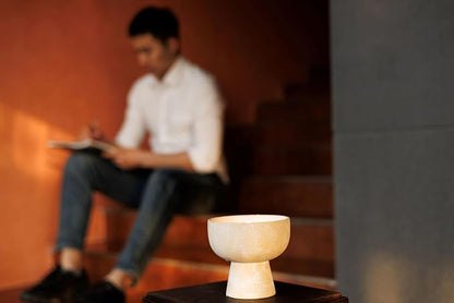 BLUEME Focus - Eucalyptus & Lime, Luxury Candle w/Essential Oils, 3 Wick, Hand-Poured Soy, Cotton Wick, Ceramic