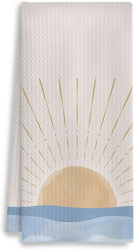 Boho Kitchen Towels Set of 2 Boho Hand Towels Farmhouse Decor Tabletop Decor