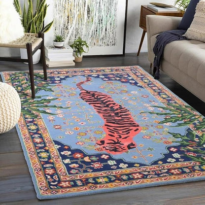 Hand Tufted Modern & Unique Animal Rugs 100% Wool, Soft and Durable Rugs for Your Living Room, Bedroom,Hall Or Any Room (Multi Colour W1, 10 X 14 Feet)