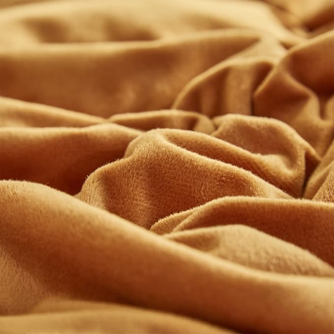 Pureant Pumpkin Comforter Set Twin Burnt Orange Velvet Bedding Comforters Women Girls Solid Terracotta Aesthetic Flannel Quilts Soft Warm Light Caramel Plush Blanket Sherpa Luxury Shaggy Cinnamon Bed