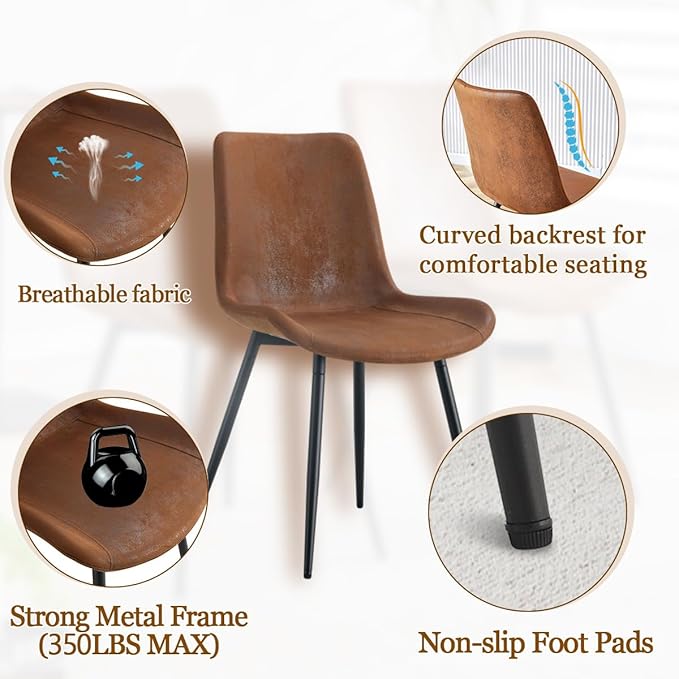 Dining Table Set for 8 - Large 78.7" Rectangular Kitchen Table Set for 8 with Cushioned Chairs,Modern Mid-Century Wood Dining Room Table Sets for 8 Ideal for Kitchen & Gatherings