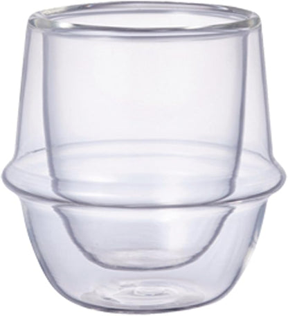 KINTO 23104 KRONOS Double Wall Espresso Cup, 2.8 fl oz (80 ml), Heat Resistant Glass, Microwave and Dishwasher Safe, Gift Present