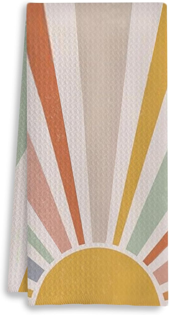 Boho Kitchen Dish Towels Set Decorative Absorbent Tea Towels Farmhouse Hand Towels Boho Style