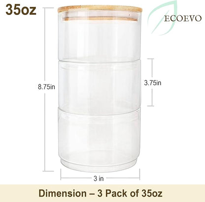 Glass Jar with Bamboo Lid (25oz)