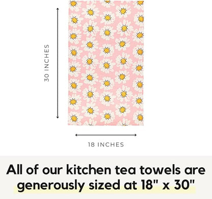 Modern Style Premium Kitchen Tea Towel Super Absorbent Fast Drying Microfiber Urban Bloom