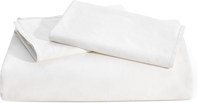 Bedsure Linen Duvet Cover Queen Size - Linen Cotton Blend Bedding Set, Soft & Cozy, 3 Pieces, 1 Duvet Cover 90x90 Inches and 2 Pillowcases, White Color Cooling Bedding, Comforter Sold Separately