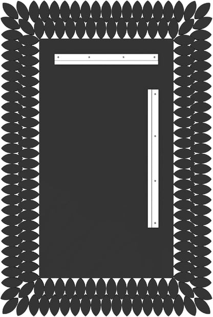 Kelly Miller Jeweled Luxury Bathroom Mirror for Wall, 24"x36" Rectangle Wall Mirror Decorative Mirror Vanity Mirror with Diamonds for Master Bath Half Bath Living Room Bedroom Fireplace Mantle Hallway