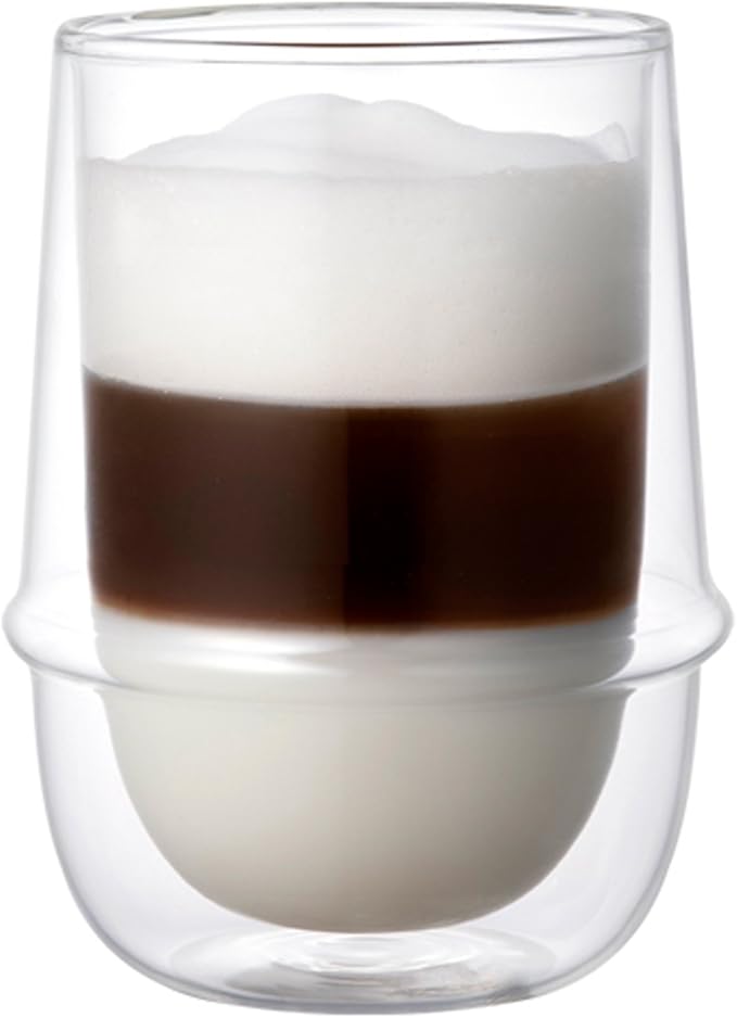 KINTO 23106 KRONOS Double Wall Iced Tea Glass, 11.8 fl oz (350 ml), Heat Resistant Glass, Microwave and Dishwasher Safe, Gift Present