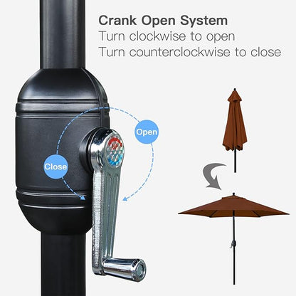 Sunnyglade 7.5' Patio Umbrella Outdoor Table Market Umbrel