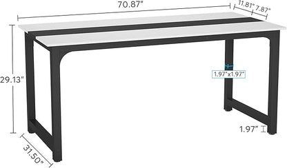 Tribesigns Modern Computer Desk, 70.8 x 31.5 inch Large Office Desk Computer Table Study Writing Desk Workstation for Home Office, Conference Room