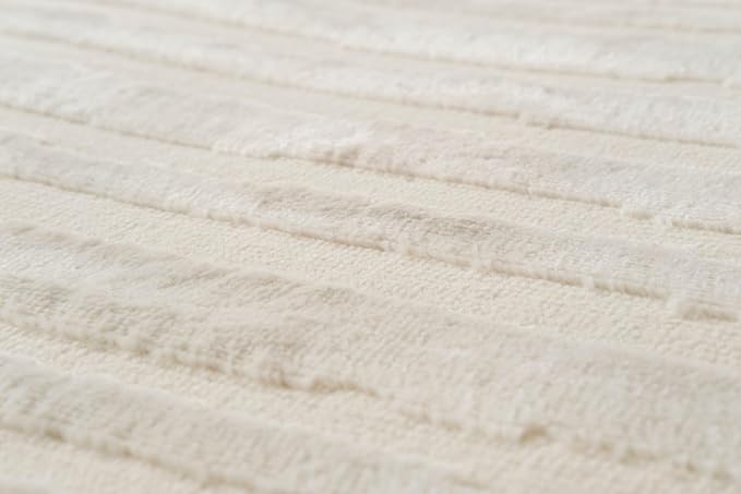 Revival Rugs Soloba 7'10"x10' Washable Area Rug for Living Room Bedroom - 100% Recycled Oeko-TEX Certified, Medium Pile, Beige, Cream