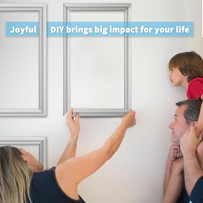 Art3d Pre-Cut Wall Molding Set of 3 pcs, Ready-to-Assemble Wainscoting Panels for Interior Wall Décor Living Room Bedroom Accent Wall - Installed with Glue, 3 Frames