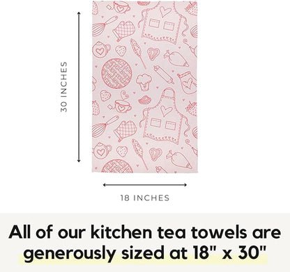 Modern Style Premium Kitchen Tea Towel Super Absorbent Fast Drying Microfiber Baking Bliss