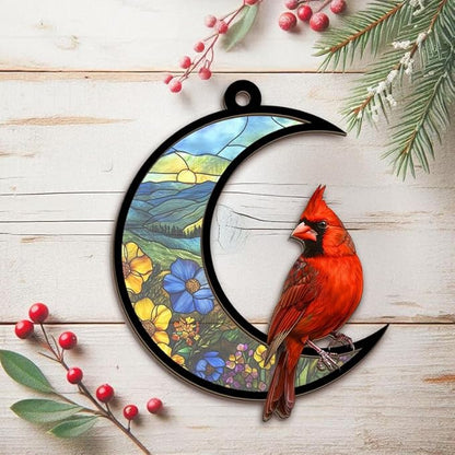 Christmas Cardinal Gifts for Women Men - Memorial Christmas Ornaments 2025, Sympathy Gifts for Loss of Loved One Mom Son, Memorial Bereavement Gift Ideas, Xmas Tree Decoration Suncatcher