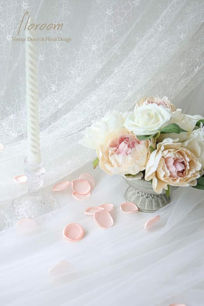 Floroom 300pcs Rose Petals Blush Faux Silk Flower Petals for Wedding Flower Girl Basket Pink Aisle Scatter Dinner Table Centerpieces Party Confetti Bridal Shower Romantic Night Decoration