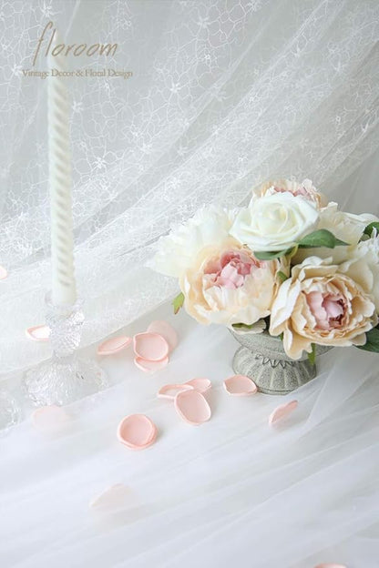 Floroom 500pcs Rose Petals Blush Faux Silk Flower Petals for Wedding Flower Girl Basket Pink Aisle Scatter Dinner Table Centerpieces Party Confetti Bridal Shower Romantic Night Decoration