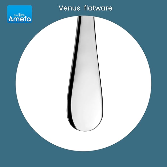Amefa Venus 20-piece Premium 18/10 Stainless Steel Flatware Set, High Gloss Mirror Finish, Silverware Set Service for 4, Dishwasher Safe, Rust resistant Cutlery.