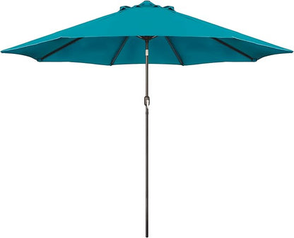 Blissun 9' Outdoor Patio Umbrella, Outdoor Table Umbrella, Yard Umbrella, Market Umbrella with 8 Sturdy Ribs, Push Button Tilt and Crank