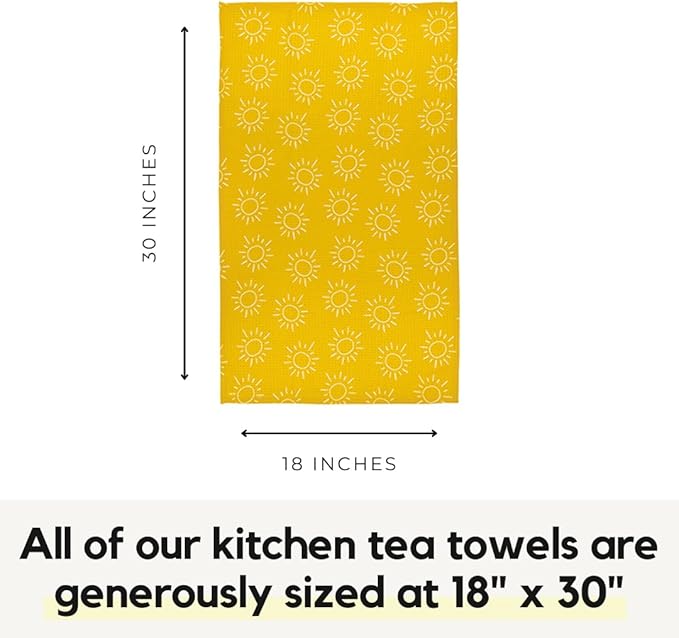 Modern Style Premium Kitchen Tea Towel Super Absorbent Fast Drying Microfiber Sunny Days