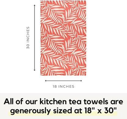 Modern Style Premium Kitchen Tea Towel Super Absorbent Fast Drying Microfiber Island Palms