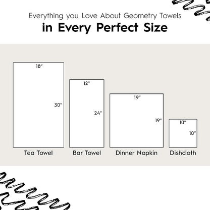 GEOMETRY Christmas Kitchen Towels Quick Dry Microfiber Premium Towel Peppermint 1 Pack