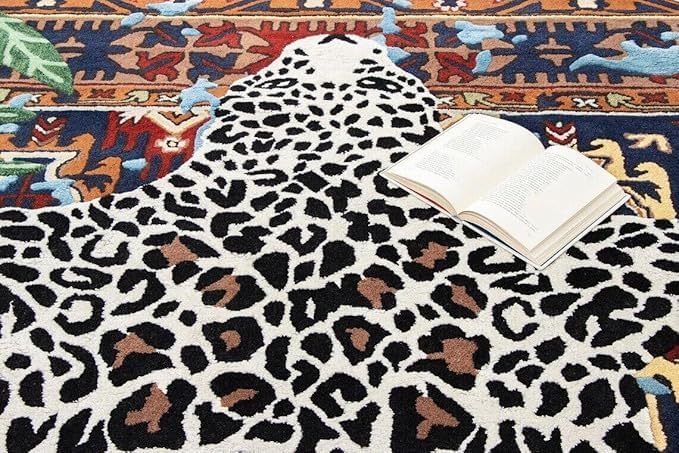 Hand Tufted Modern & Unique Animal Rugs 100% Wool, Soft and Durable Rugs for Your Living Room, Bedroom,Hall Or Any Room (Multi Colour X1, 12 X 15 Feet)