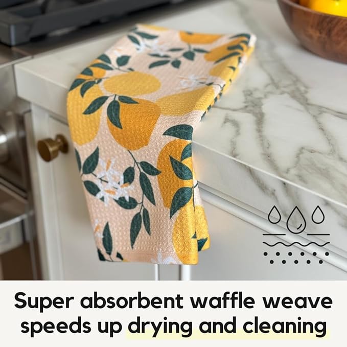 Modern Style Premium Kitchen Tea Towel Super Absorbent Fast Drying Microfiber Sunny Days