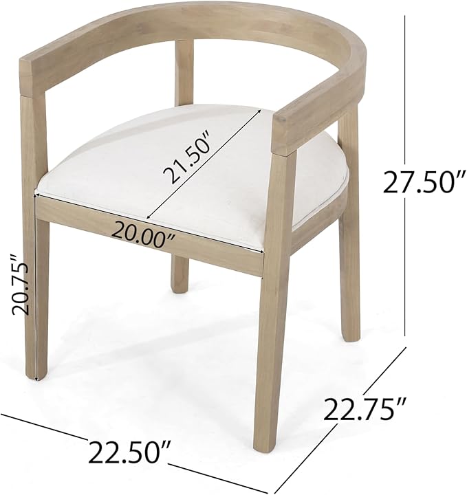 Merax 7-Piece Dining Table Set - 84'' Modern Rubberwood Table & 6 Tub Chairs, Minimalist Open-Back Design for Kitchen Dining Room, Easy Assembly, Beige+Light Natural