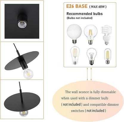 Modern Pendant Lighting Set of Two Black Farmhouse Pendant Light with 11.81"Dome Industrial Mid Century Knurled Texture Hanging Lamp Ceiling Light Fixture Kitchen Island Dinning Room Bedroom