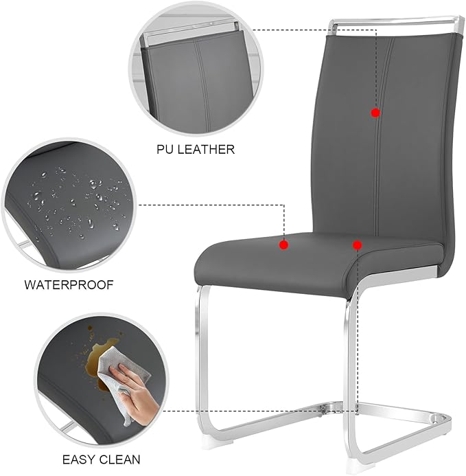 71" Glass Dining Table Set for 8, Kitchen Table and 8 PU Leather Chairs, Tempered Glass Top and MDF Base, 9-Piece Table Set Ideal for Living Room