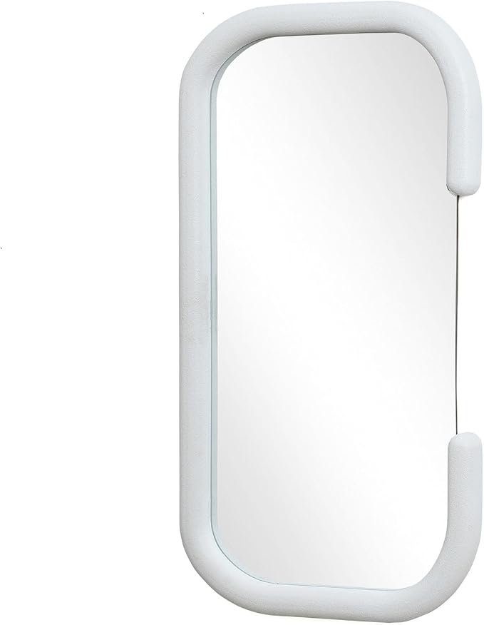 LuxenHome Asymmetrical Wall Mirror for Bathroom, 21.5"x40.5" Large C-Framed Wall Mounted Decorative Vanity Mirror for Living Room Bedroom Decor, Hanging Sculptures Accent for Entryway Hall Home Decor