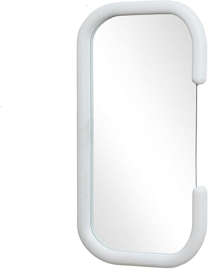 LuxenHome Asymmetrical Wall Mirror for Bathroom, 21.5"x40.5" Large C-Framed Wall Mounted Decorative Vanity Mirror for Living Room Bedroom Decor, Hanging Sculptures Accent for Entryway Hall Home Decor