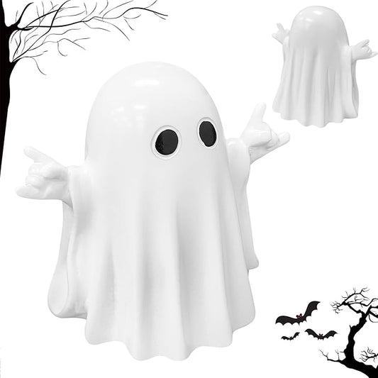 Halloween Ghost Figurine - Funny Ghost Statue, Cute Rock Ghost for Gift Props Tabletop Home Decor Ghosts Halloween Decorations Indoor